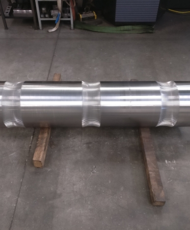 Rullo inox fresato con scanalature